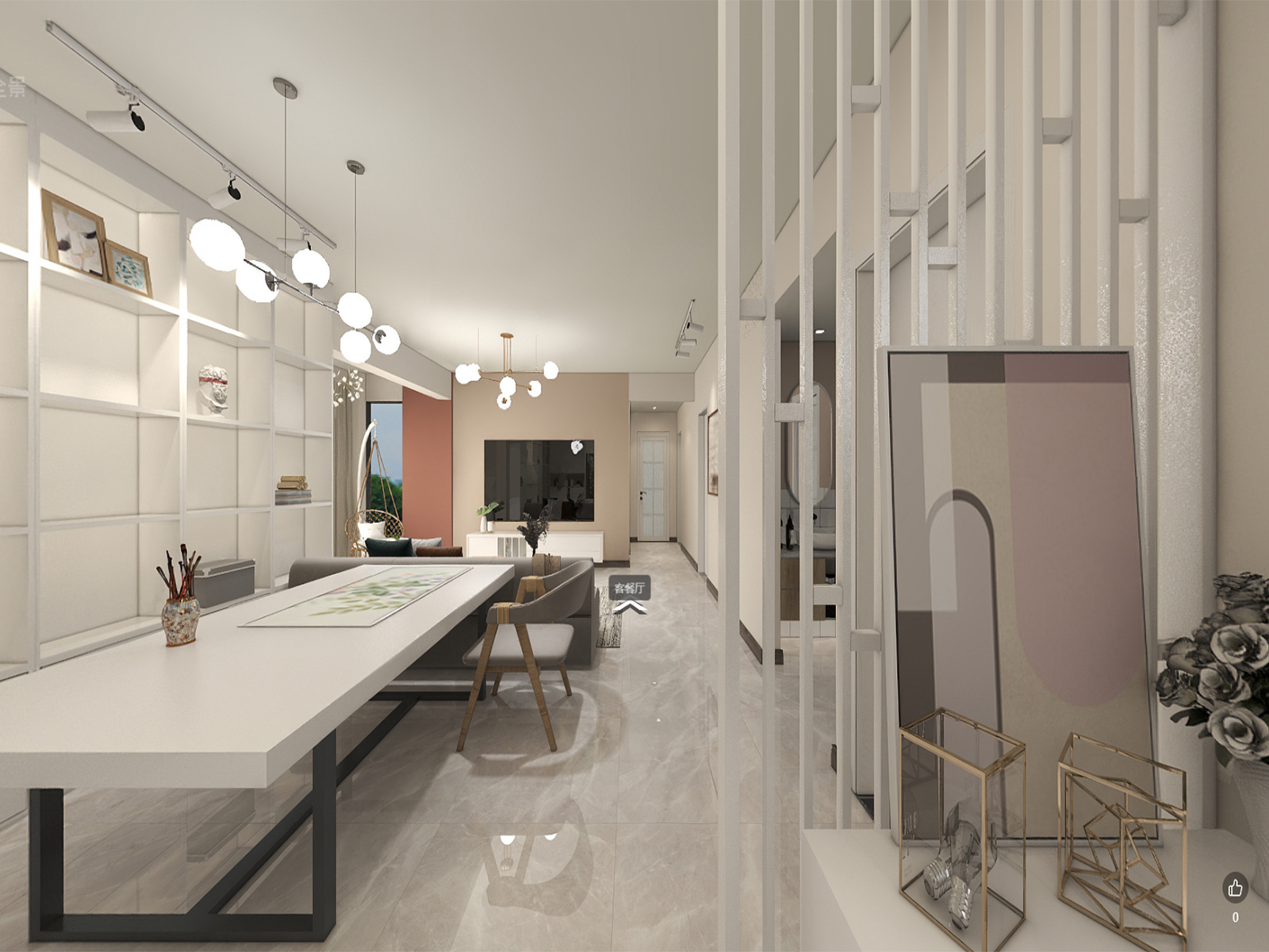 【鲁班装饰】万辉星城闲品阳光140㎡现代风格，设计格调美