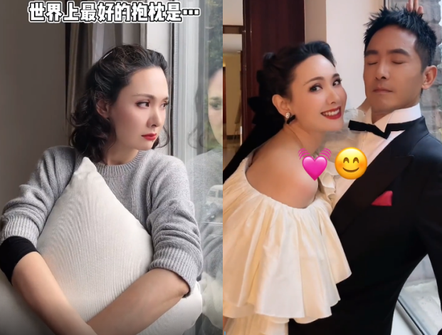 郭晓东|程莉莎露香肩向老公索吻！穿性感长裙秀身材，遭郭晓东嫌弃引热议