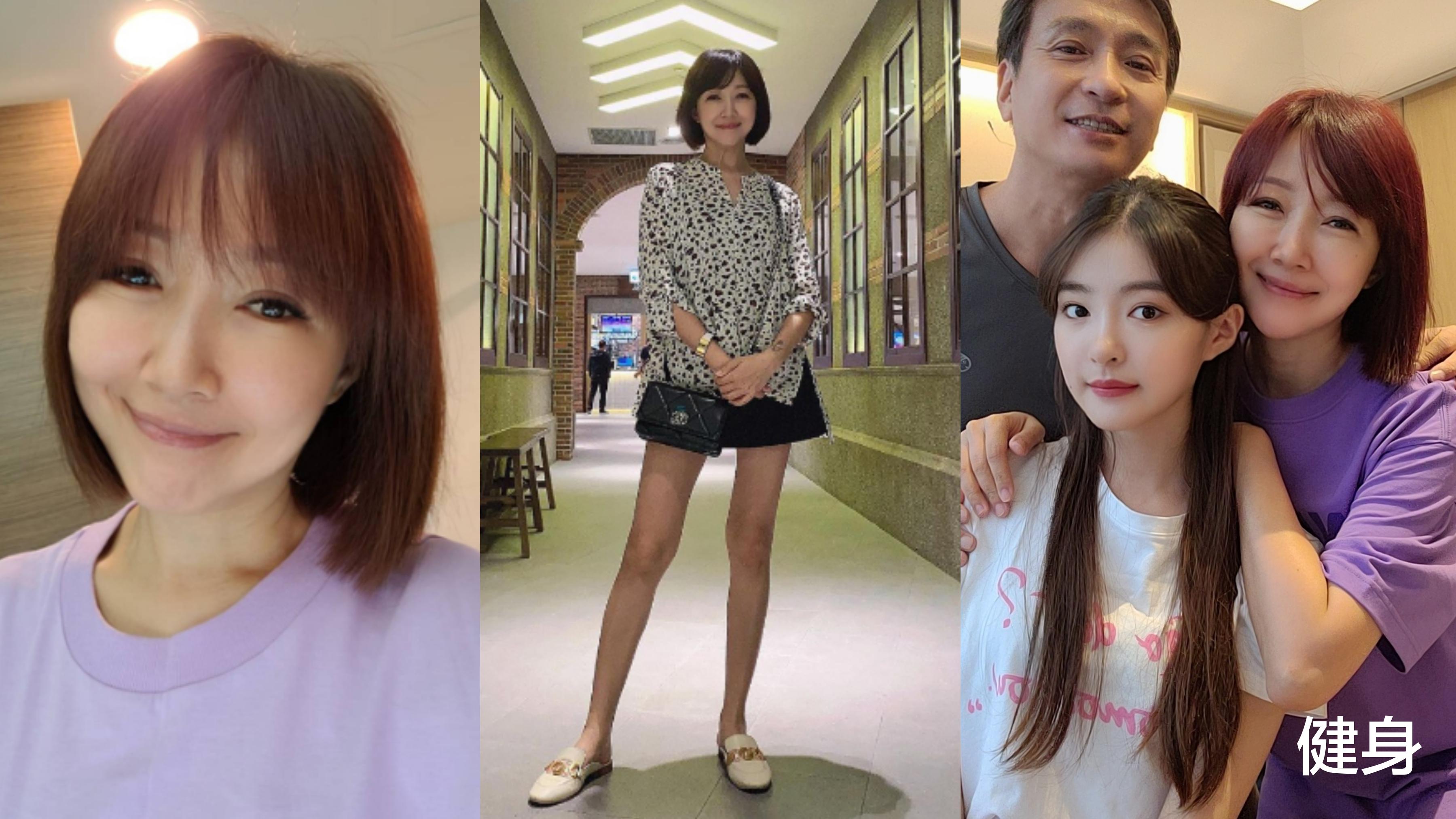 健身|49岁余皓然晒身材、竟冻龄把女儿变姊妹！