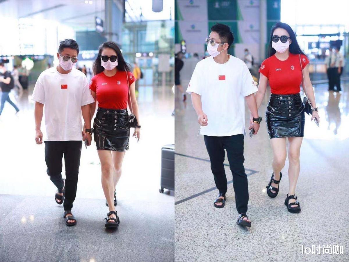 lo时尚咖|冉莹颖穿衣太时髦,跟老公同行太给老公长脸,穿紧身裙身材太火辣