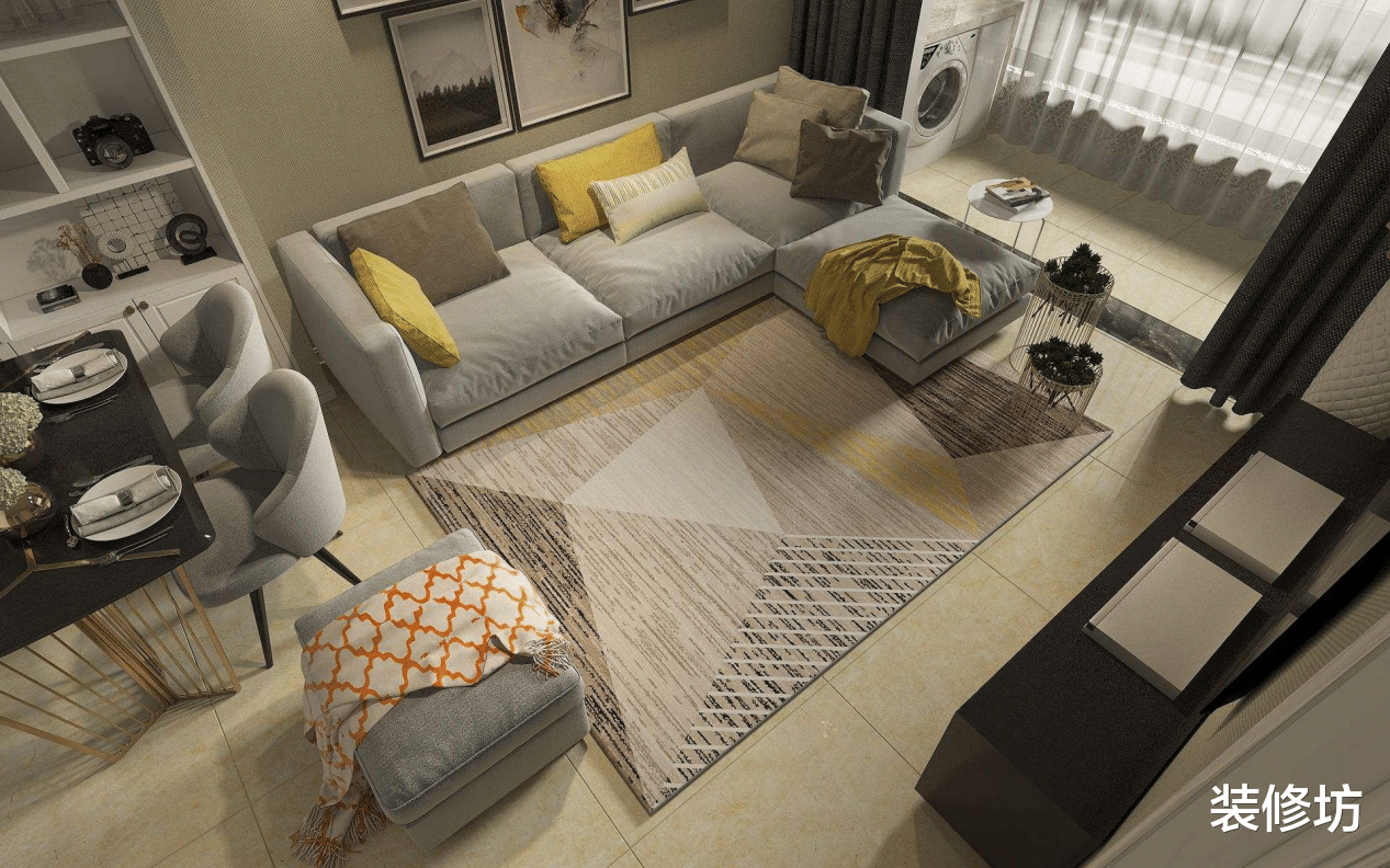 原来铺地毯也有讲究,这样铺地毯,客厅更美观