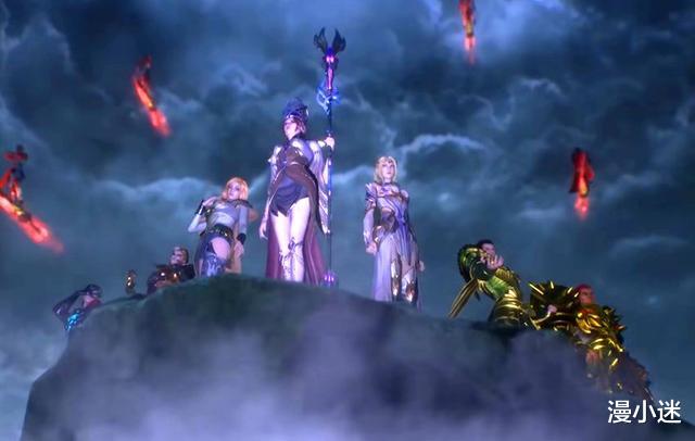 比比東|斗羅：武魂殿三美首次同框，比比東氣場強大，可惜包臀裙太短了