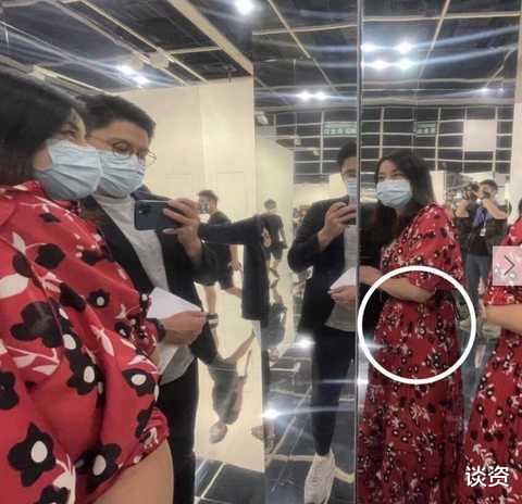 郭晶晶|39岁郭晶晶现身画展，长裙遮不住腰身肥胖，腹部凸起疑怀四胎