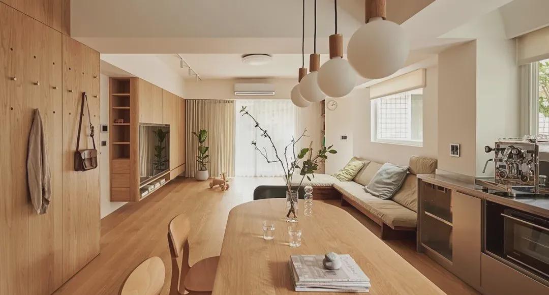 装过不少原木风，但见过最舒适的还是他家，120㎡五口之家，实用