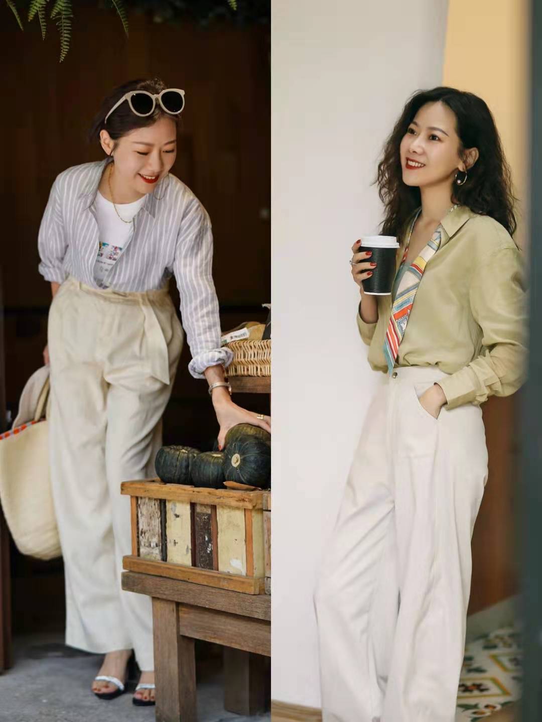 混搭时尚Anna|如何把衬衫穿出高级感?18套通勤风穿搭示范,职场精英们别错过