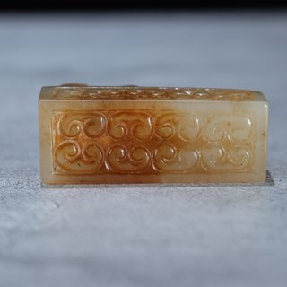 和田玉籽料|和田玉籽料子母瑞兽摆件