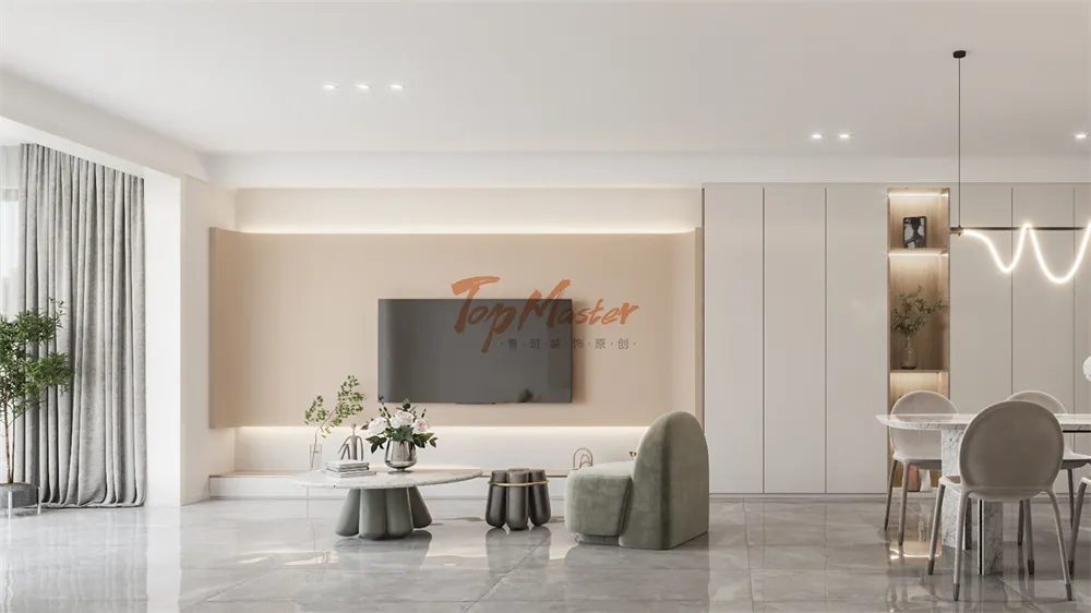 一于于|【鲁班装饰】吾悦首府120㎡北欧风格,自北向南的风