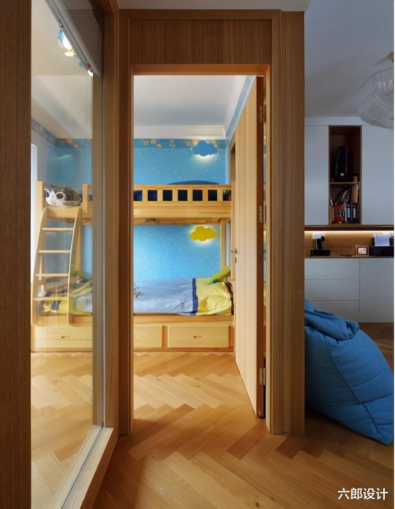 六郎设计|20万打造40㎡绝美小家,儿童房温馨又舒适,一家四口住其乐融融!