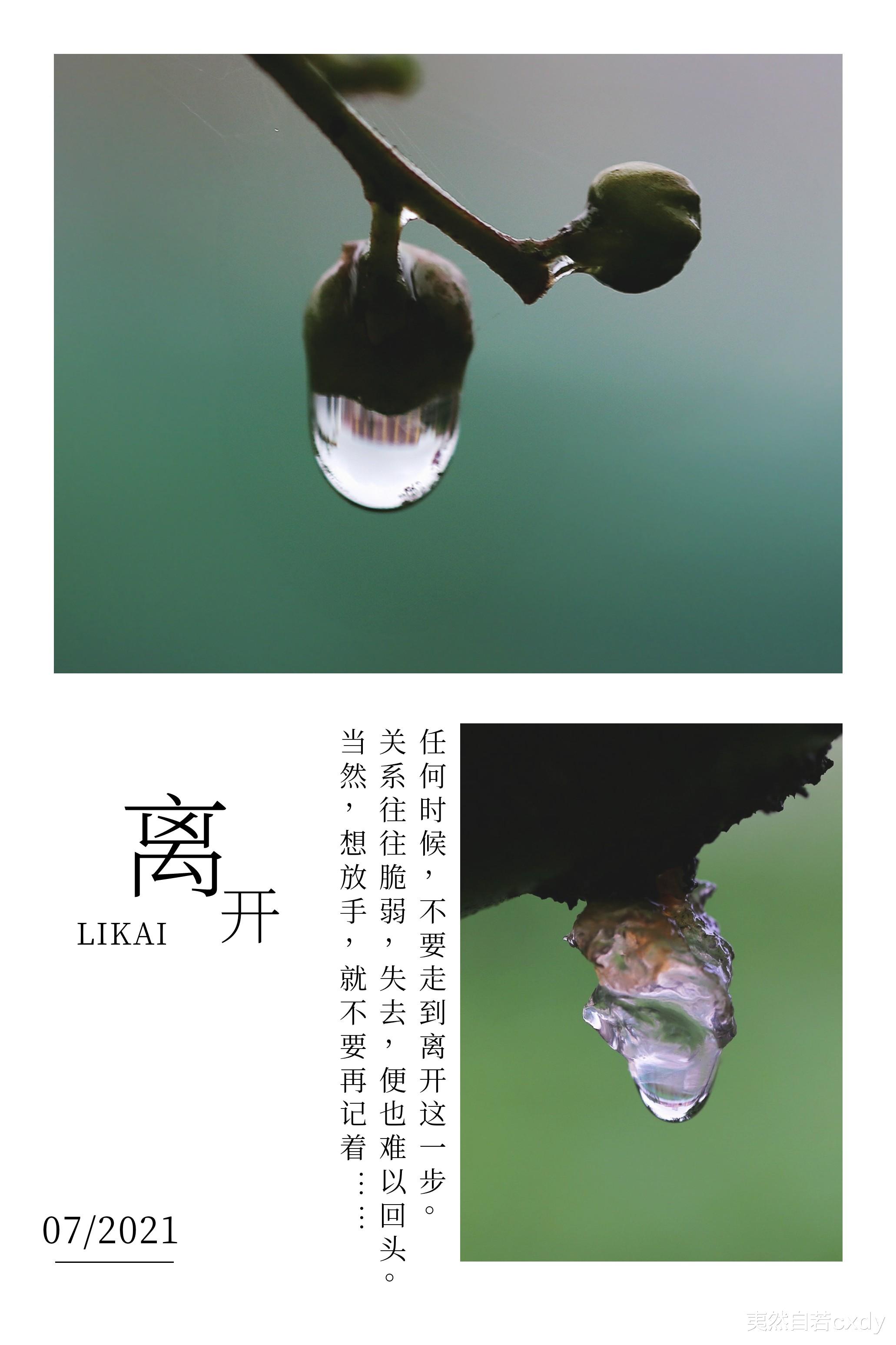 夷然自若cxdy|湿了衣裳，却醉了心头，这些美好值得付出