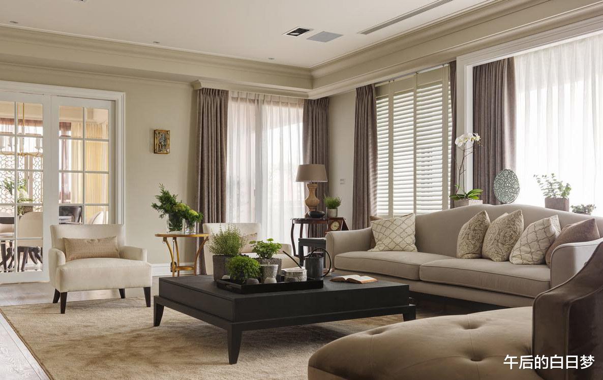 午后的白日梦|155平气质大三居，优雅知性美式复古风设计，三人的温馨之家