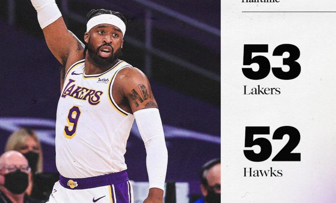 湖人队|詹姆斯受伤退赛！砍10+4带伤命中3分后返回更衣室，湖人半场领先