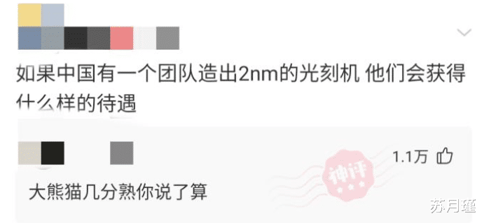 苏月瑾 “如果中国有一个团队造出2nm光刻机，他们会有什么待遇呢”