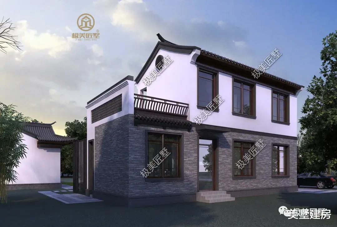 |严谨却不严肃，经典的传承之作，这款有偏房的中式别墅让人一眼就心动！