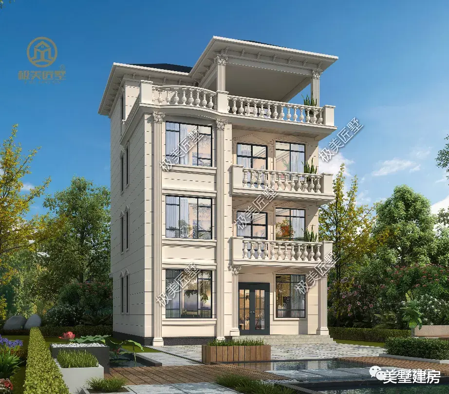 |占地百来平的四层简欧自建房，时尚大气，要建房一定不能错过