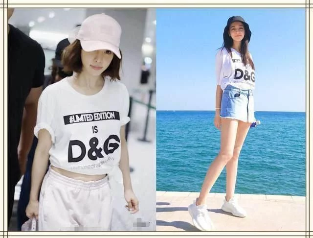 迪丽热巴|当蔡依林与迪丽热巴同穿一件白T，网友：性感和清纯差距一目了然