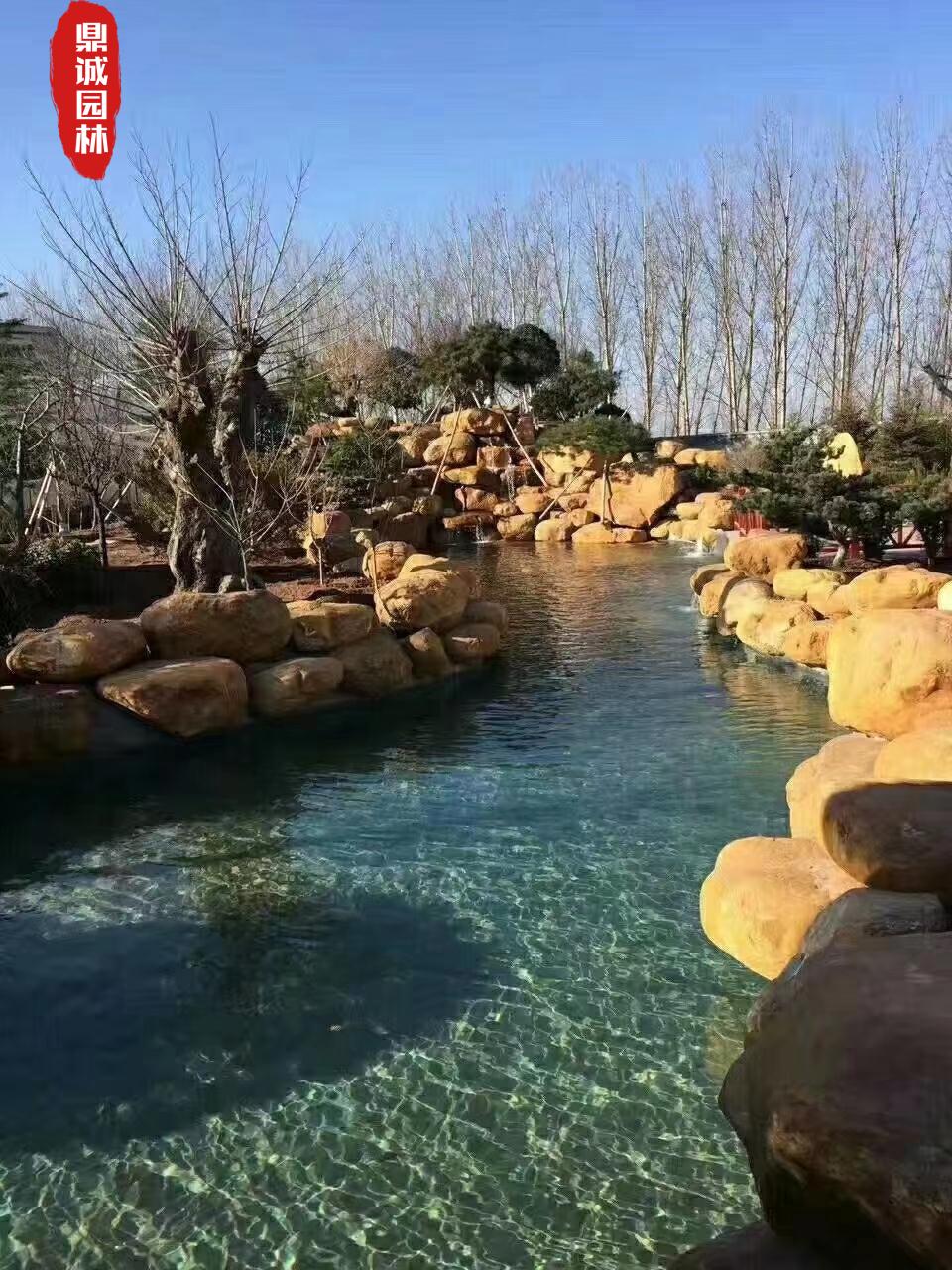 天然黄蜡石搭配上庭院的风景造景设计！