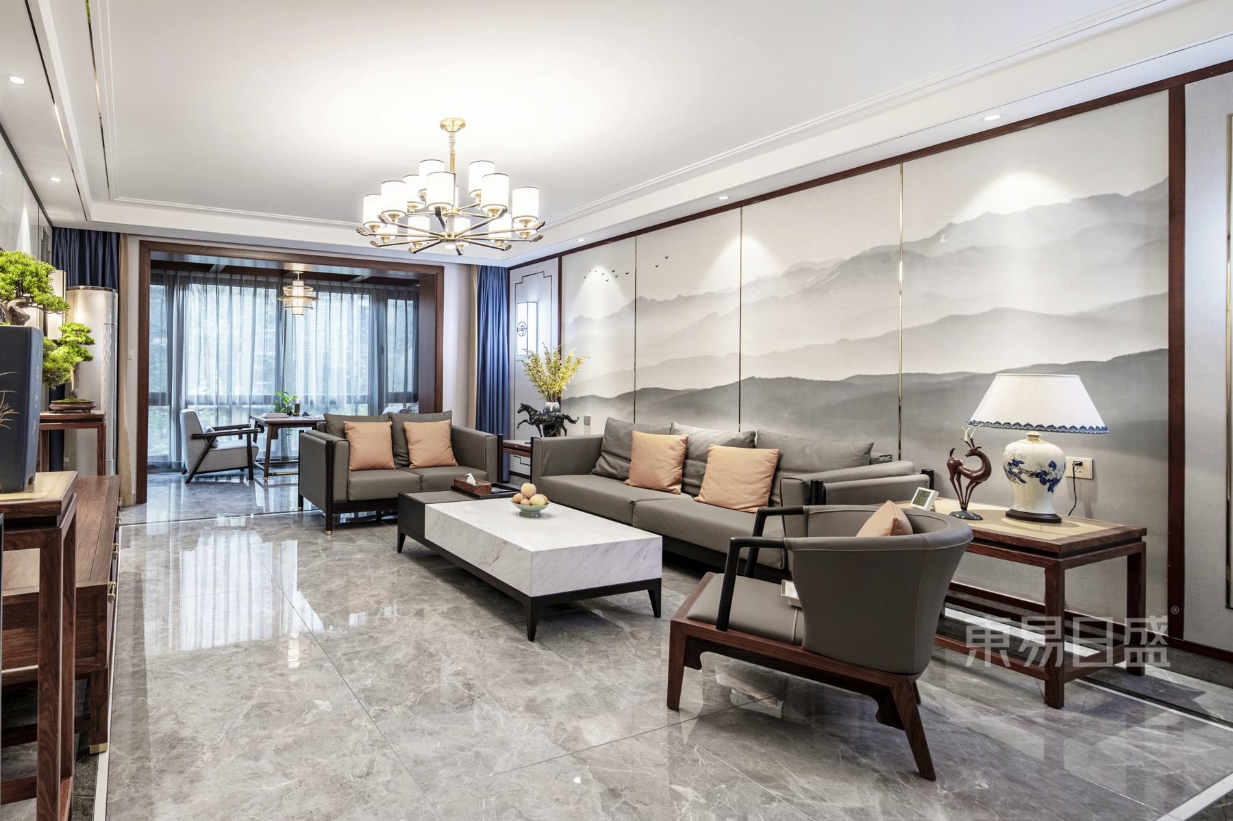 东易日盛石家庄|120㎡新中式，闲情雅致，有深度有品位