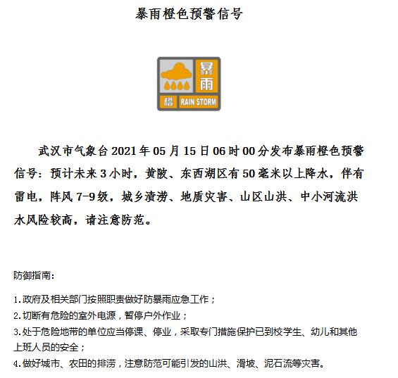 长江日报 雷电暴雨天气还没结束！出门请关注实时天气预报