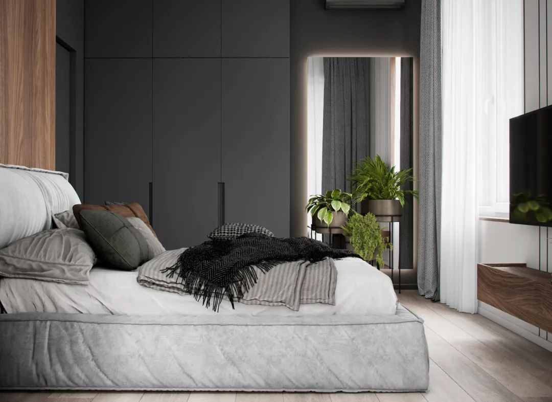 室内空间设计师:高级灰+胡桃木,不一样的视觉盛宴!