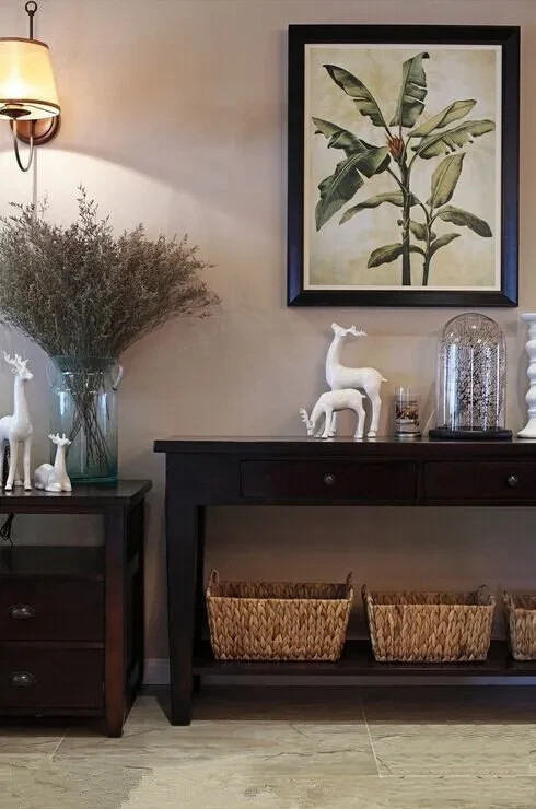 中式风混搭美式风，给人不一样的视觉享受，进门就被客餐厅迷住了