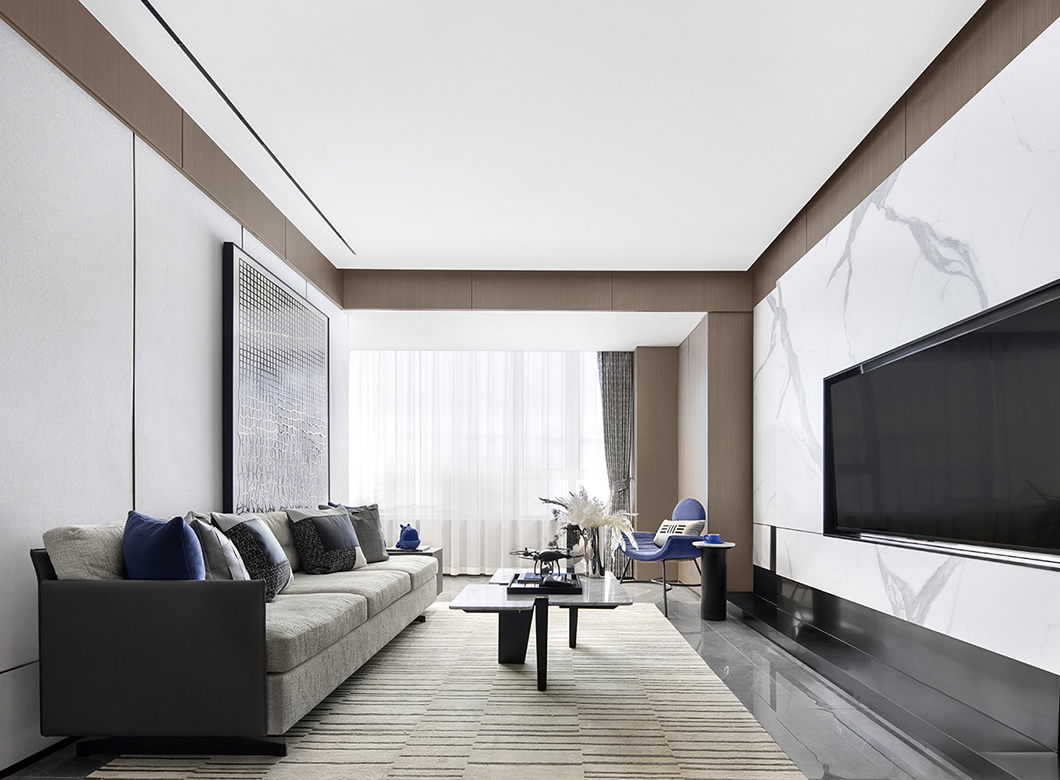格斯设计|98平米三房二厅，现代简朴风格家居，白灰啡色极简设计，好治愈
