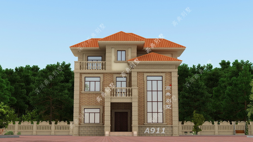 |三层欧式别墅，精致美丽、卧室数量多，满足大部分需求。