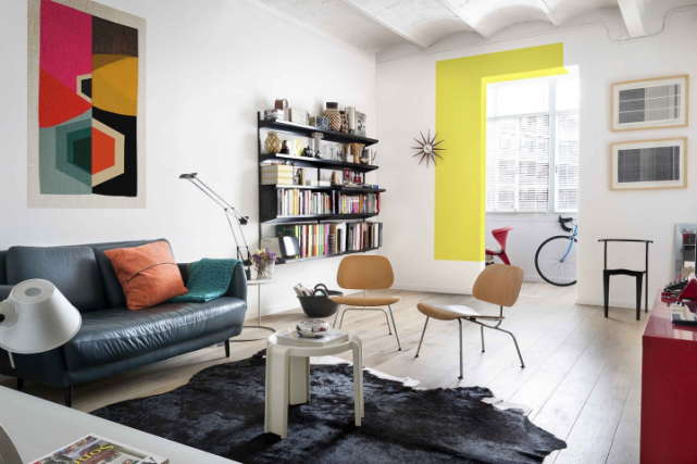 珊珊为何来迟|88平二居室进行跳色处理，明亮又不失活泼，简约大方