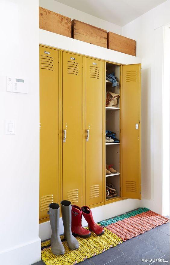 深零设计师姚工|全屋不打一个柜子,用铁储物柜代替,上漆后再利用,至少省好几万