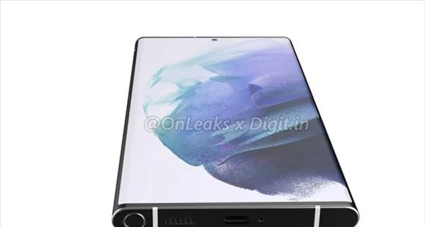 高通骁龙|Galaxy S22 Ultra渲染图曝光,骁龙898加持,居中挖孔屏