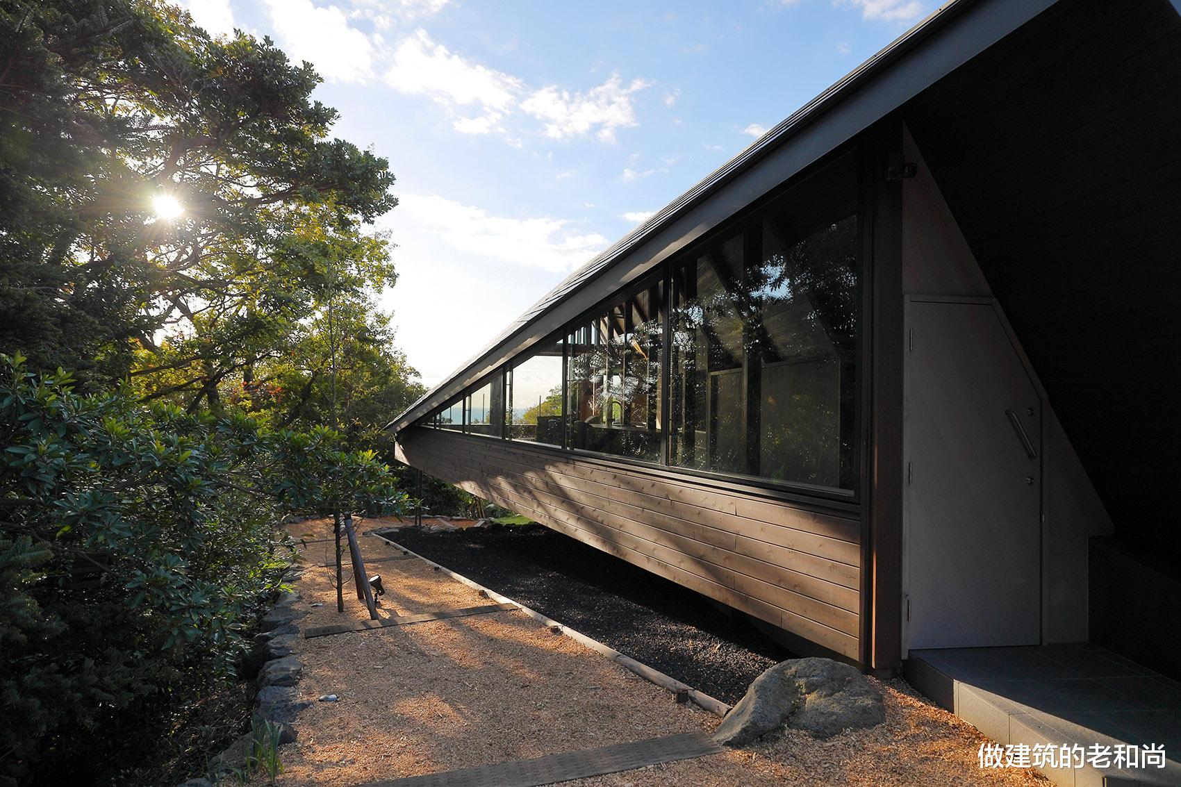 坐落在悬崖边的住宅:透过树林,欣赏远处的海景