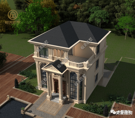 |占地119平的三层别墅，欧式风格，这款就不错！