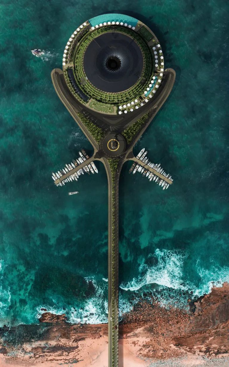 日本设计小站 海上“旋转酒店”来了！24小时自动旋转，发电、污水处理完全靠自己！网友：建筑也可以很环保！