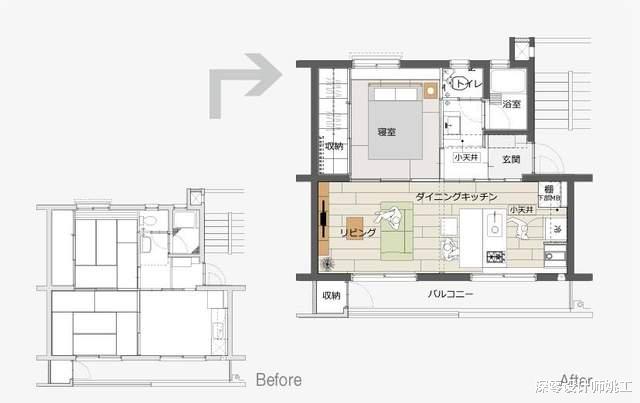 40㎡再装修范本，沙发不靠墙划分区域，全屋不紧凑，反倒一片清爽