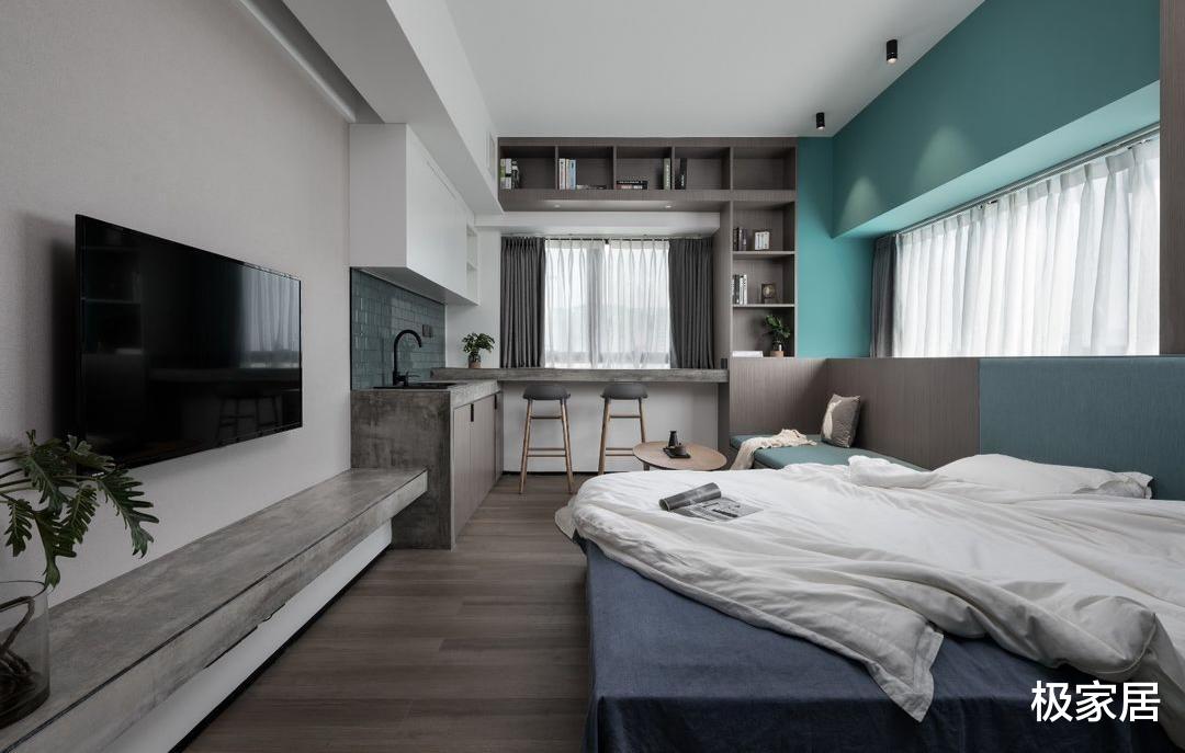 33平米房子,运用低色调手法,创造安静又舒适的睡眠空间
