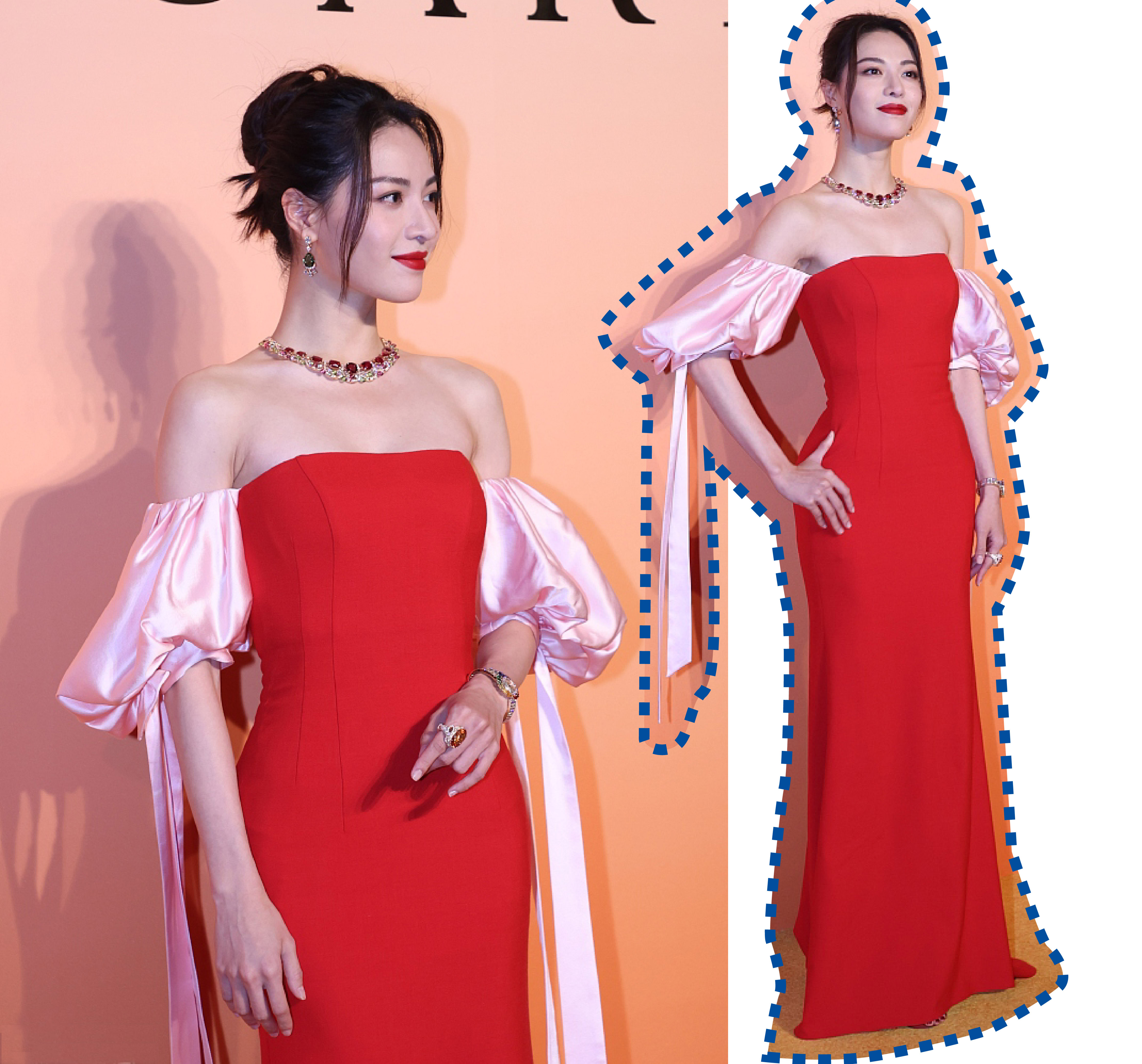 宝格丽|宝格丽晚宴比美现场：许晴秀香肩火辣性感，佟丽娅镂空裙复古撩人