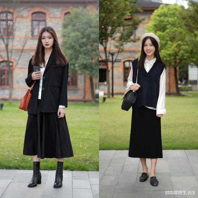 时尚穿搭生活馆|早晚温差过大？试试今年流行“长袖衬衫+半裙”，优雅高级又耐看