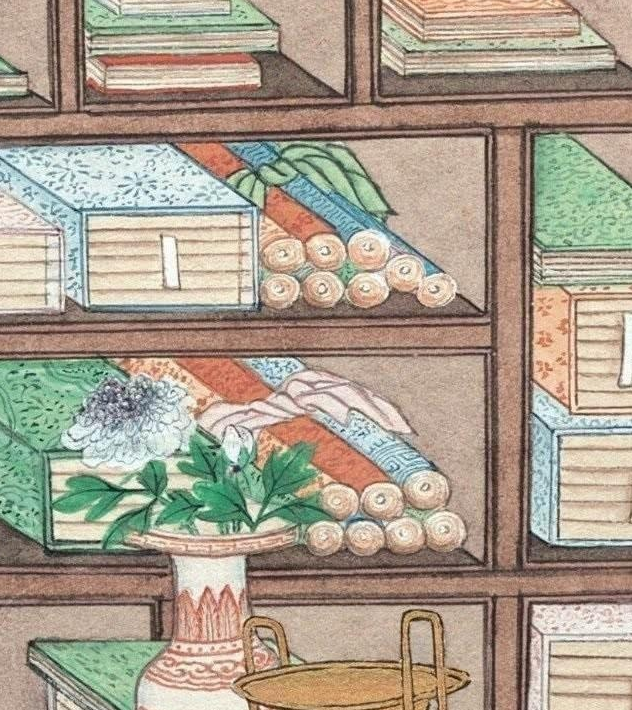 |清朝一幅无名女鬼图，放大10倍后看看她在干嘛？