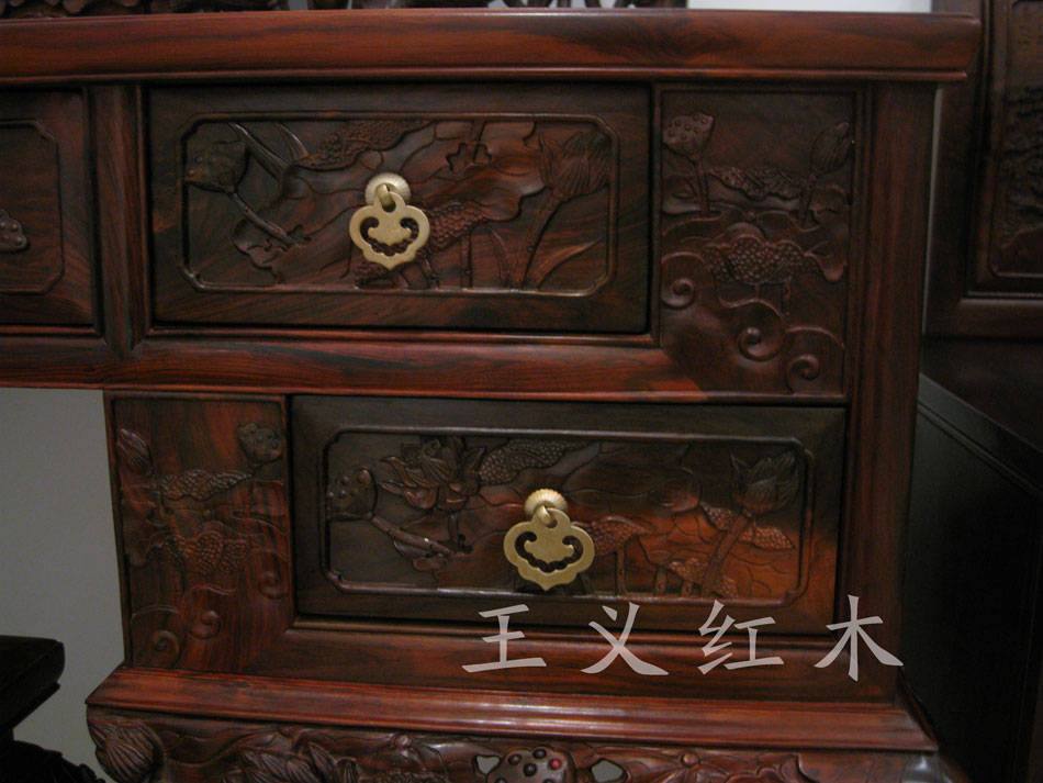 |大红酸枝红木家具梳妆台，记录年华时光