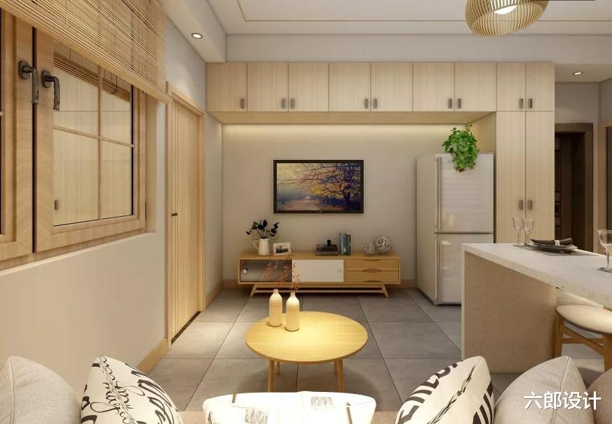 六郎设计|他俩的41㎡日式风美宅，长条户型装出小而美两居，通透宽敞太爱了！
