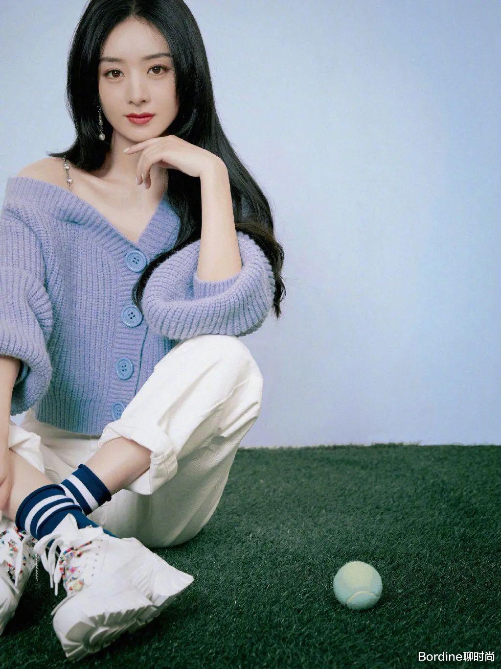 Bordine聊时尚|夏季也要穿毛衣，娜扎的绿色，赵丽颖的紫色，淡雅清新更时髦