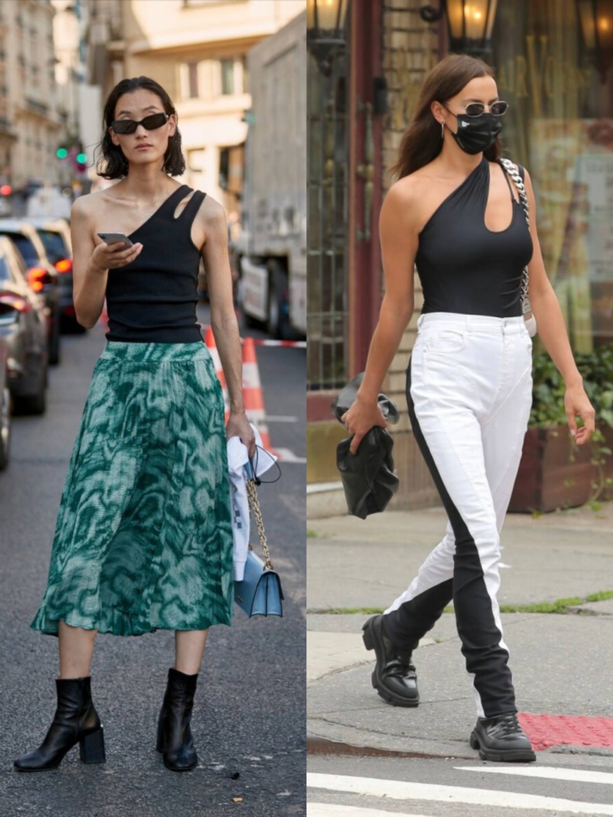 白小白的衣橱|今夏试试“45°斜肩”,打造一字肩靠它了,背心、裙子超好看