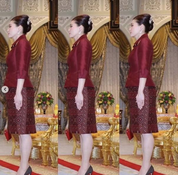 全球时尚风行|苏提达的身材严重走形！修身款暴露大肚腩，确实没有诗妮娜会打扮