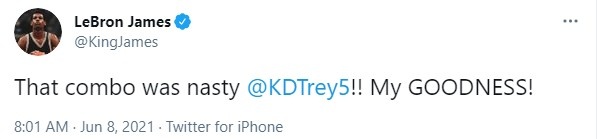 字母哥|篮网半场领先24分！老詹发推狂赞KD，雄鹿被打傻：格里芬隔扣字母哥！