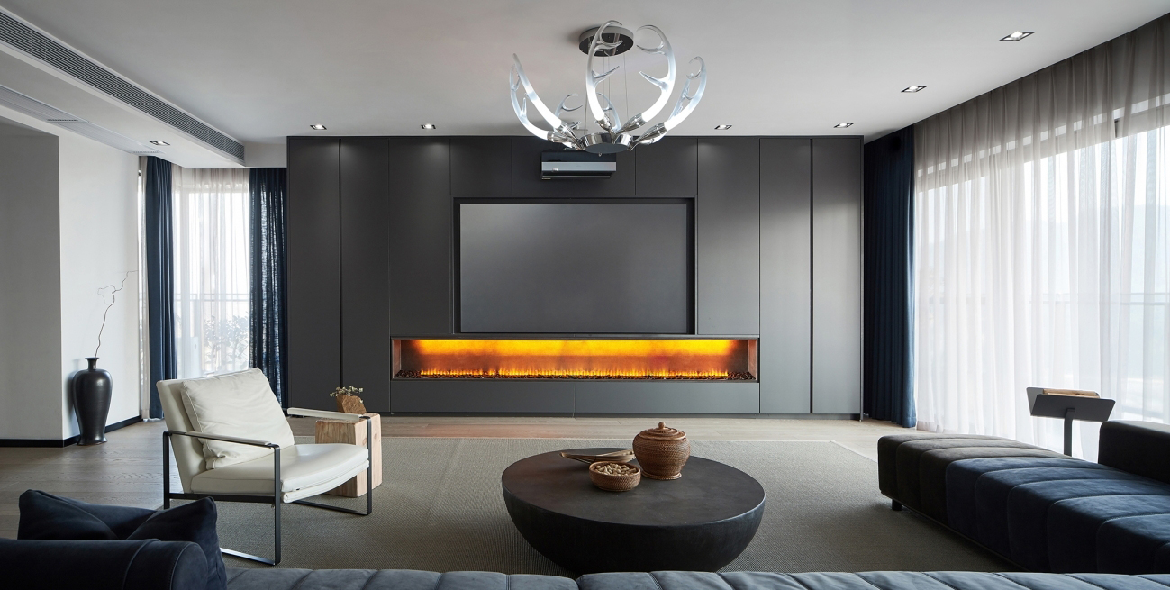 |365㎡软装设计，黑白灰练成一首冷峻又炙热的诗！