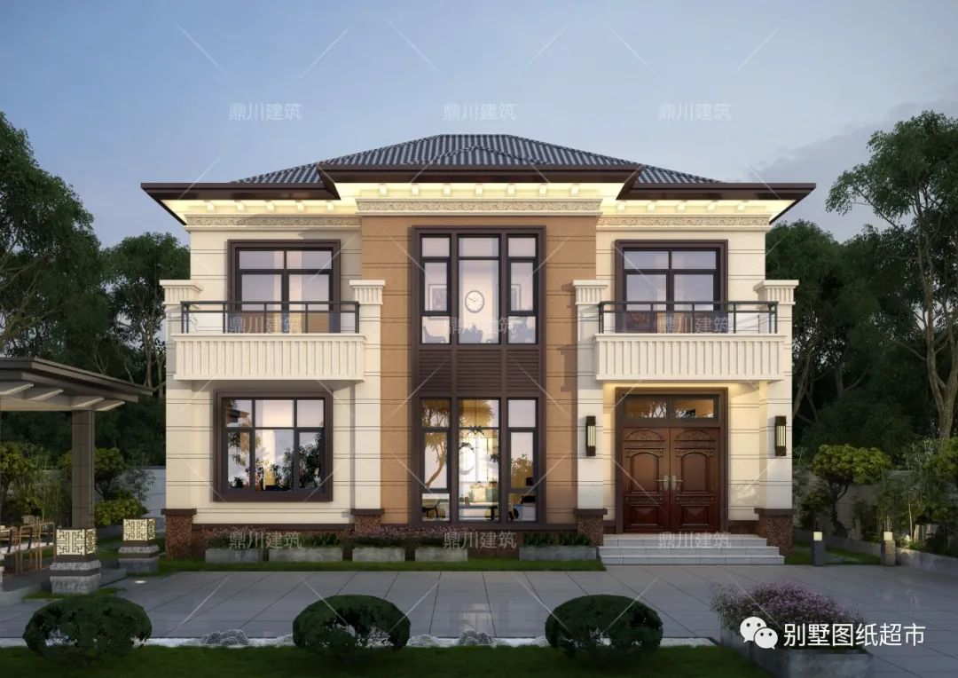 占地145㎡，绝美新中式二层美宅，5室1书房，越住家宅越兴旺