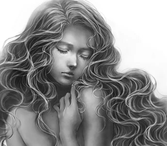 痘痘 画出真实而美丽的头发！如何使用grisaille方法绘制头发