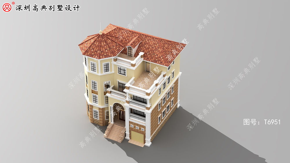 |豪华版欧式别墅,是这款别墅图纸的特别之处。