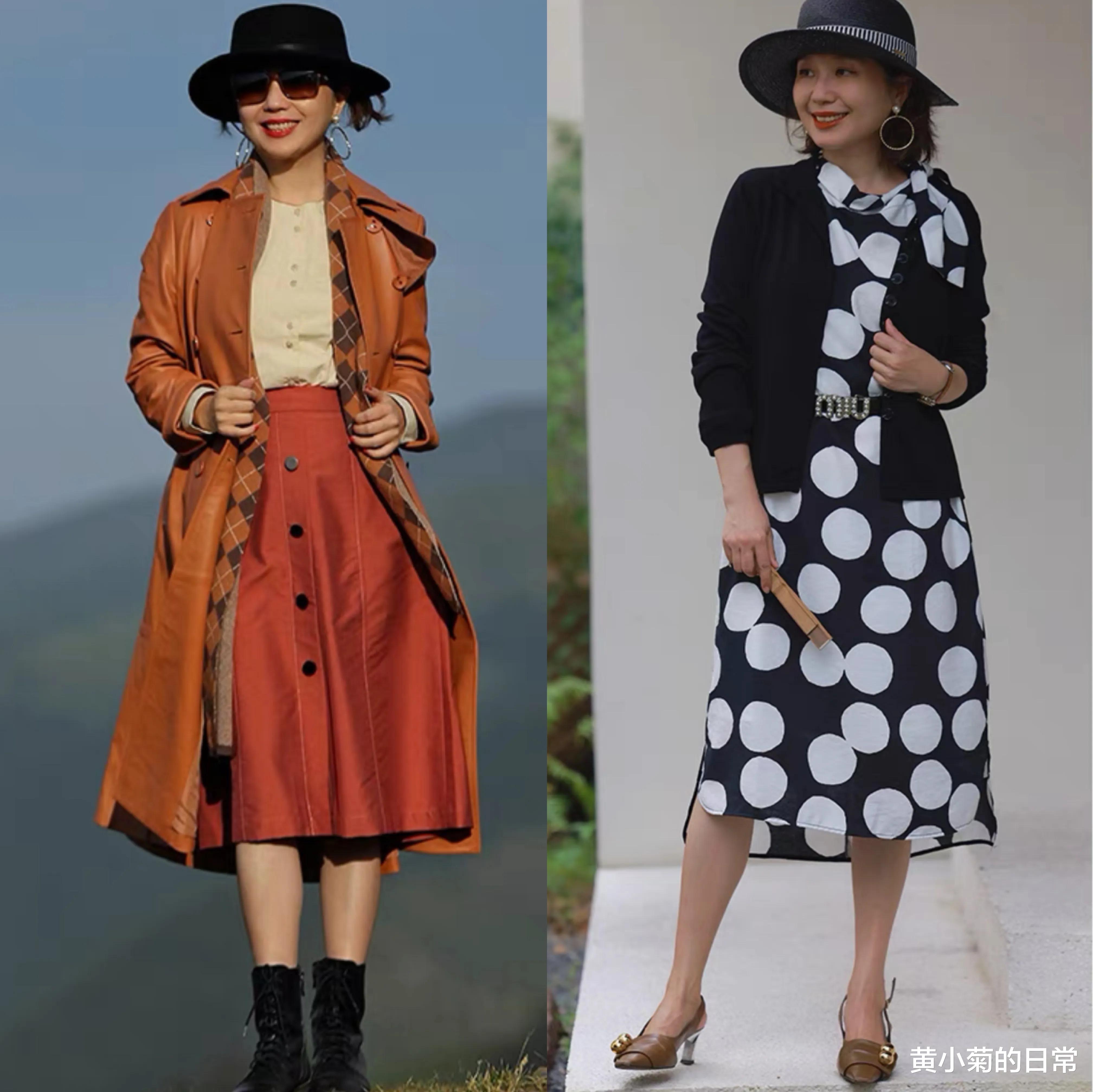 黄小菊的日常|70女人太会穿，入秋就穿这几套，气质优雅“不露腰”一样漂亮
