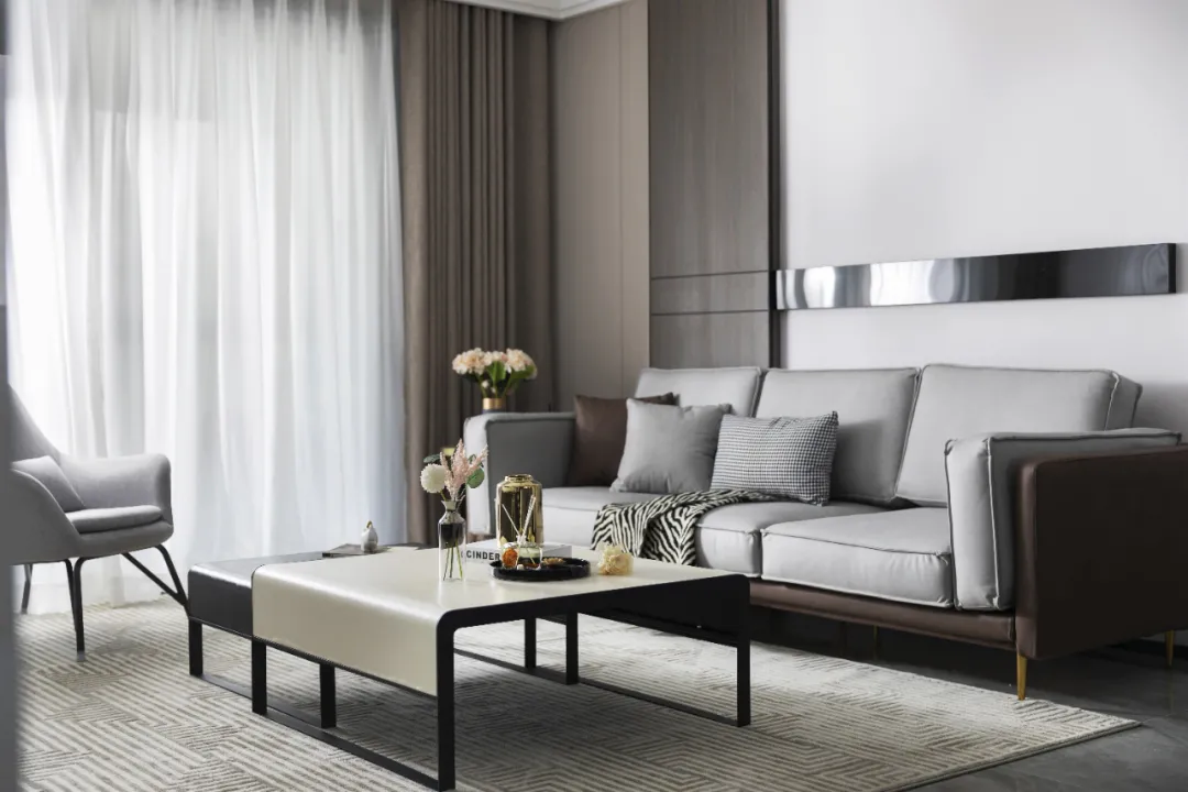 设计师|148㎡现代轻奢风,黑白灰咖的高级精致生活!