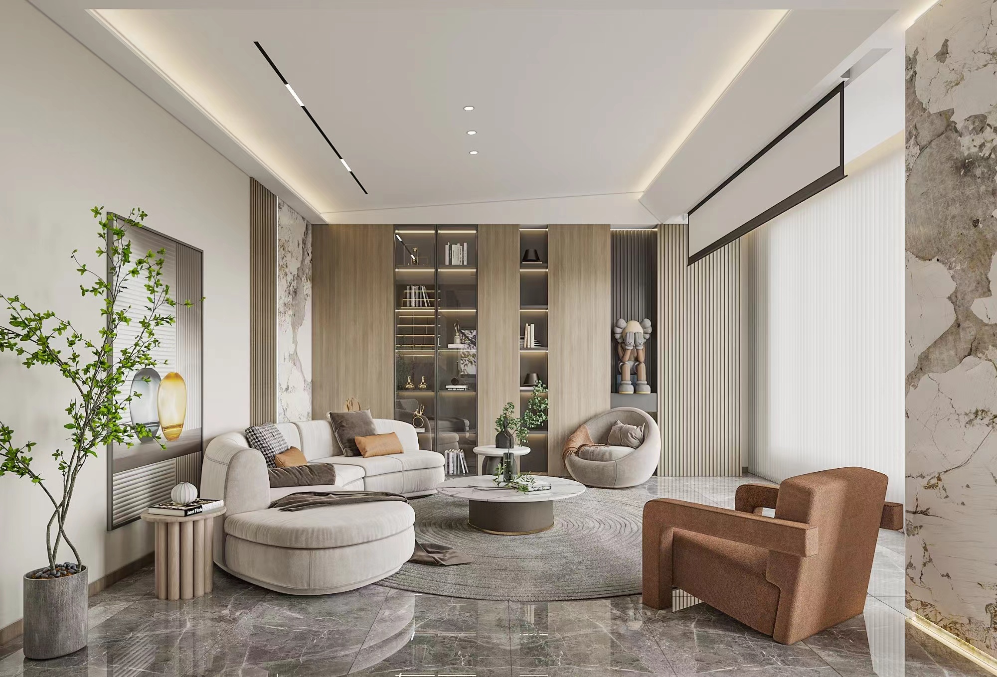 平安夜亦狂欢——460平方米现代极简风格 | 雅居乐万象郡别墅设计案例